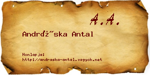 Andráska Antal névjegykártya